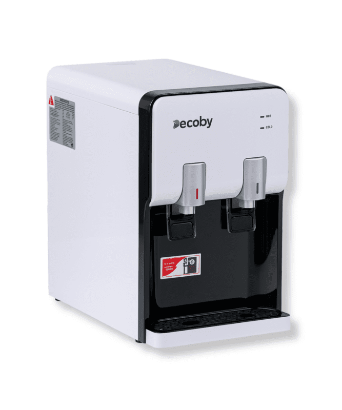 Fuente de sobremesa ECOBY ATENA con sistema de ultrafiltración y tres temperaturas, ideal para hogares, oficinas y cafeterías