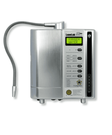 Ionizador de agua Enagic Leveluk Platinum en acero inoxidable con 7 placas de titanio, produce agua alcalina con hidrógeno molecular y antioxidantes