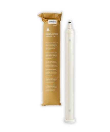 Replacement ultrafiltration filter Lógico Aqua Pro 21 inches, white cylindrical cartridge with double O-ring, white bottom.