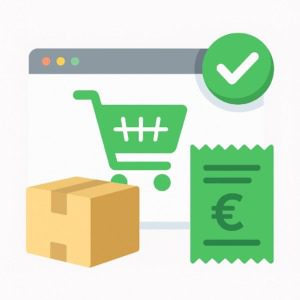Vista ilustrada de un carrito de compras digital para la tienda online de ECOBY