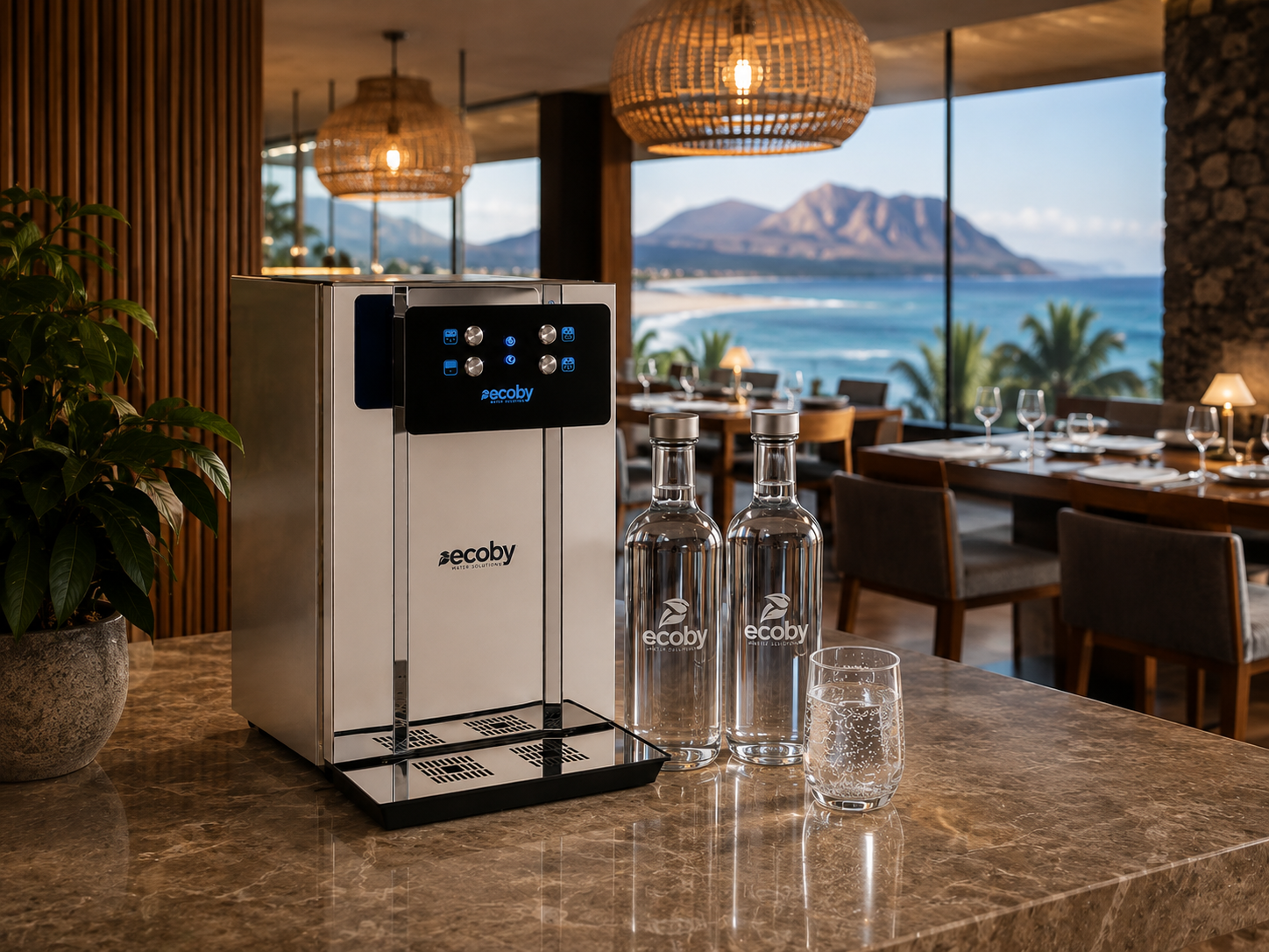 Dispensador ECOBY en entorno profesional para renting GRENKE